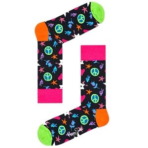 Happy Socks Peace And Love Socks all over print colorful unisex